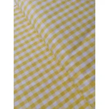 Kanafas větší kostka / káro žluté