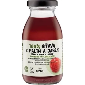 ZDRAVO ORGANIC zdravě 100% ŠŤÁVA Z MALIN A JABEL 200 ml