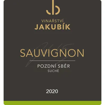 Sauvignon 2020, pozdní sběr, Vinařství Jakubík, suché