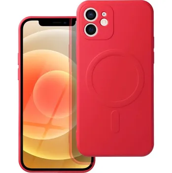 Náhradní kryt pro mobilní telefon Kryt Silicone Mag Cover Case s MagSafe iPhone 12 mini Red