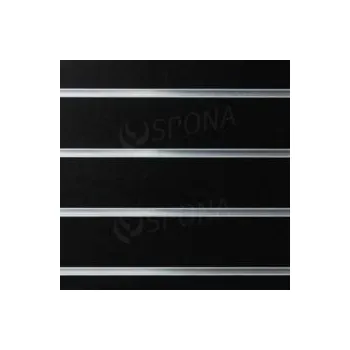 Prodejní regál SLAT PRO drážkový panel 120x240cm,23 drážek, rozteč 10cm,bez insertů, černý hladký