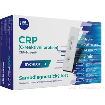 Diagnostický test Veda.Lab Rychlotest CRP Test4Body – domácí krevní CRP test (zánětlivý marker)
