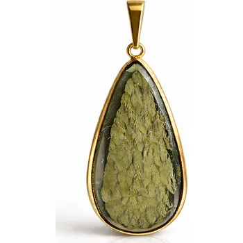 Přívěsek Zlatý přívěsek s vltavínem P21 0061