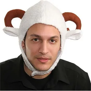 Karnevalový doplněk Čepice na beránka - s rohy