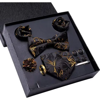 Kravata Komplet LUX pro muže Blackish Černá