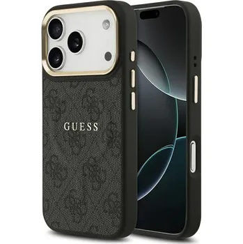 Náhradní kryt pro mobilní telefon Kryt Guess Case iPhone 17 Pro with MagSafe Guhmp17Lp4Msegck (Pu 4G W/ Classic) Black