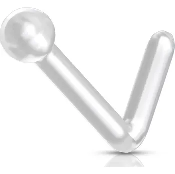 Módní doplněk Šperky4U Zahnutý piercing do nosu BioFlex - N0147