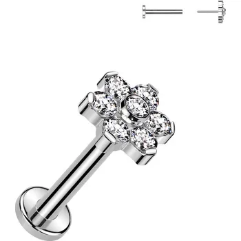 Piercing Šperky4U Piercing do brady - PUSH IN labreta TITAN - TIT1347-1208