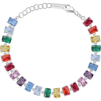 Módní doplněk Brosway Blyštivý náramek s barevnými kubickými zirkony Fancy Joyful Rainbow FJR02 + 2 měsíce na vrácení zboží