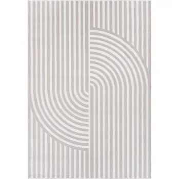 Koberec Moderní koberec Hellen - vzor 4 - béžový/bílý Rozměr koberce: 80x150 cm