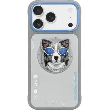Náhradní kryt pro mobilní telefon Kryt Nimmy Case Glasses Cool Dog with MagSafe iPhone 17 Pro Max Gray