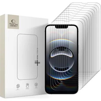 Náhradní kryt pro mobilní telefon 10-pack ochranných skel Tech-Protect Bundle 10-Pack iPhone 13 / 13 Pro / 14 / 16E čiré