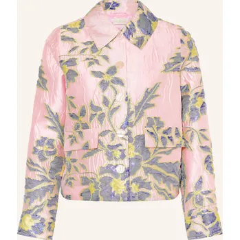 Dámský blejzr Milano Italy Dámská Kostkovaná Bunda Z Žakárové Tkaniny,...