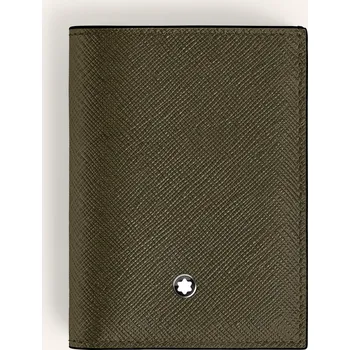 Peněženka Montblanc Pánská Peněženka Saffiano Sartorial, olivová, one size