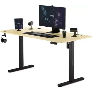 SENSE7 Nojo Pracovní stůl černá-borovice (5902659847034)