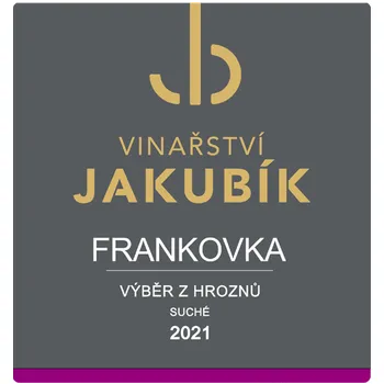 Frankovka 2021, výběr z hroznů, Vinařství Jakubík, suché