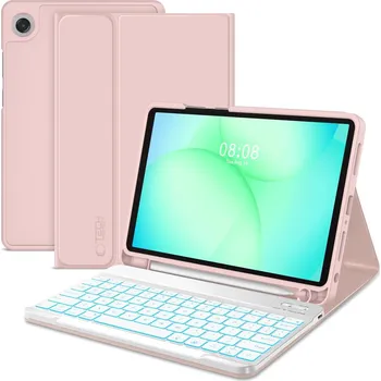Náhradní kryt pro mobilní telefon Kryt Tech-Protect SC Pen + klávesnice Samsung Galaxy Tab A9+ / A11+ Plus 11.0 X210 / X215 / X216 / X230 / X235 / X236 růžový