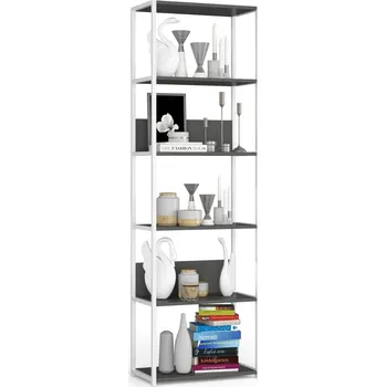 regál Regál LOFT 60 cm bílý/šedý