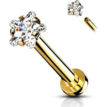 Piercing Šperky4U Piercing do brady labreta / cartilge - LB1094GD-1206