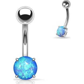 Piercing Šperky4U Piercing do pupíku opál modrý - WP01314-OP06