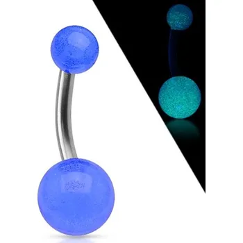 Piercing Šperky4U Fosforeskující piercing do pupíku - TITAN - TIT1003-B