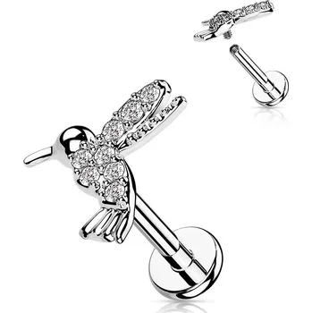 Piercing Šperky4U Piercing do brady - kolibřík - LB1105ST-1206
