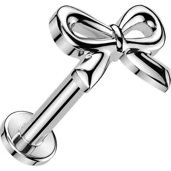 Šperk Šperky4U Labreta / piercing do ucha - mašlička - LB0045ST-1208