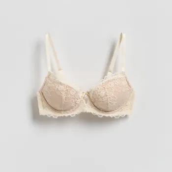 Podprsenka Reserved - Krajková push up podprsenka - krémová - 706HQ-01X - 706HQ-01X-85B