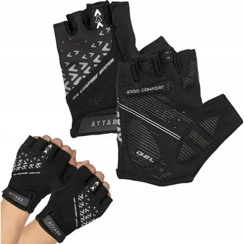 Cyklistické rukavice Cyklistické rukavice ATTABO Vito gelové, tlumící nárazy, černé, velikost M