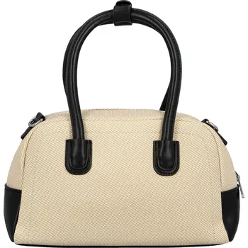 Kabelka Módní dámská koženková kabelka do ruky Leora, krémová-černá