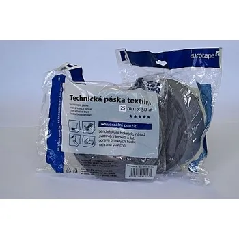 Textilní kobercová páska 25 mm x 50 m šedá