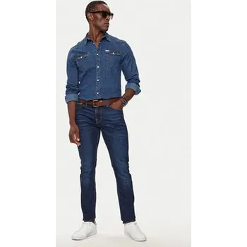 Pánská košile Guess džínová košile M4YH02 D3PF6 Tmavomodrá Classic Fit XL