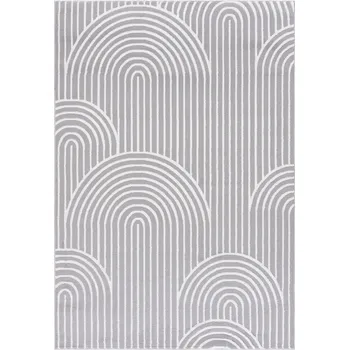 Koberec Moderní koberec Hellen - vzor 1 - šedý/bílý Rozměr koberce: 80x150 cm