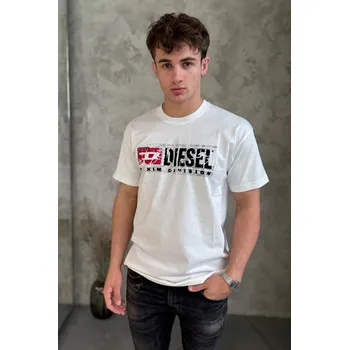 Pánské tričko DIESEL T-NORM-T6 A19436_0PLAT bílé Velikost: L