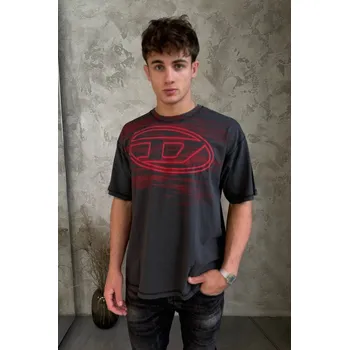 Pánské tričko Pánské tričko DIESEL T-BOXT-T5 A18653_0AGCA šedočervené Velikost: L