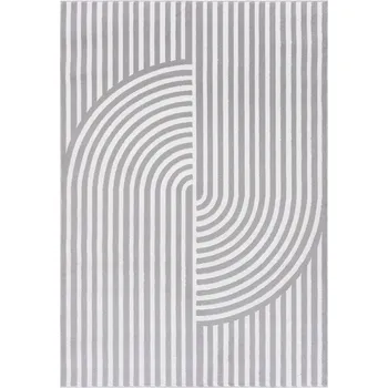 Koberec Moderní koberec Hellen - vzor 4 - šedý/bílý Rozměr koberce: 80x150 cm