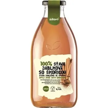 ZDRAVO ORGANIC zdravě 100% ŠŤÁVA JABLKOVÁ SE skořicí 1x0,75 l