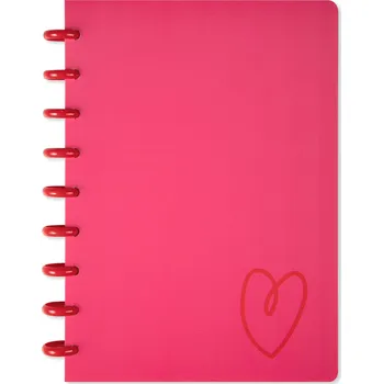 Růžový kroužkový blok - Srdce