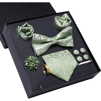 Kravata Komplet LUX pro muže Greenish Zelená