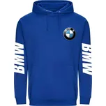 Pánská mikina s kapucí a motivem BMW - Královsky Modrá
