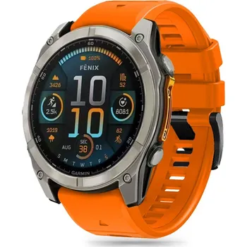 Řemínek na hodinky Řemínek Tech-Protect Silicone Line Garmin Fenix 5X / 5X Plus / 6X / 6X Pro / 7X / 8 (51 mm) orange