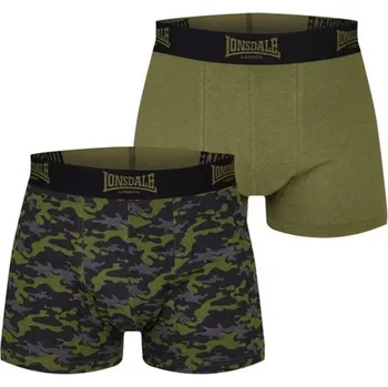 Pánské spodní prádlo Lonsdale pánské boxerky khaki 2ks Velikost: M