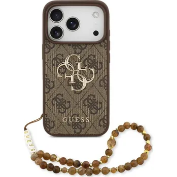 Náhradní kryt pro mobilní telefon Kryt Guess iPhone 17 Pro Guhcp17Lp4Gmgsw (Pu W/ Strap 4G Classic Logo) Brown