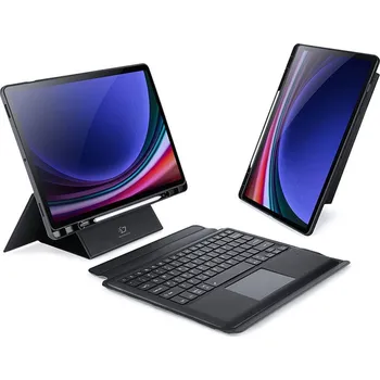 Náhradní díl pro mobilní telefon Kryt Dux Ducis Case Dk Foldable s bezdrátovou klávesnicí Samsung Galaxy Tab S10 Plus/S9 Plus/S9 FE Plus Black