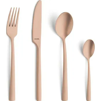 Příbor Sada nerezových příborů MANILLE VINTAGE 16 ks měděná