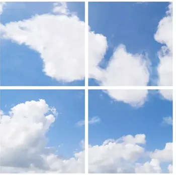 Dekorativní svítidlo Dekorativní LED panel - motiv nebe - sada 4 panelů