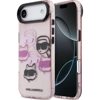 Telefonní příslušenství Karl Lagerfeld IML Multi K&CH Heads zadní kryt pro iPhone Air Pink