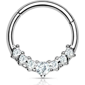 Piercing Šperky4U Ocelový piercing do nosu - tragus / helix / septum, 1,2 x 8 mm - NS0038ST-1208