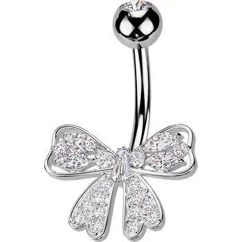 Piercing Šperky4U Piercing do pupíku mašlička - WP0078