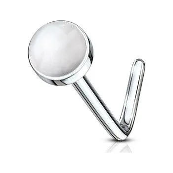 Piercing Šperky4U Zahnutý piercing do nosu - růženín - N0094-RQ